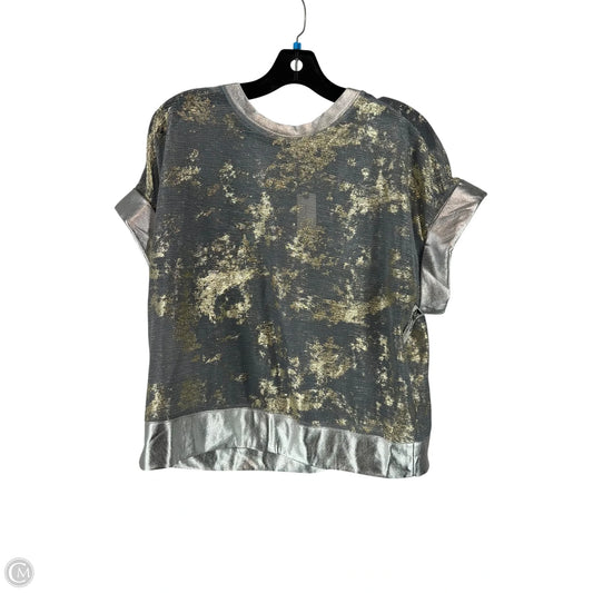 Top Short Sleeve By Pilcro In Silver, Size: Xs