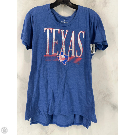 Top Short Sleeve By Fanatics In Blue, Size: M