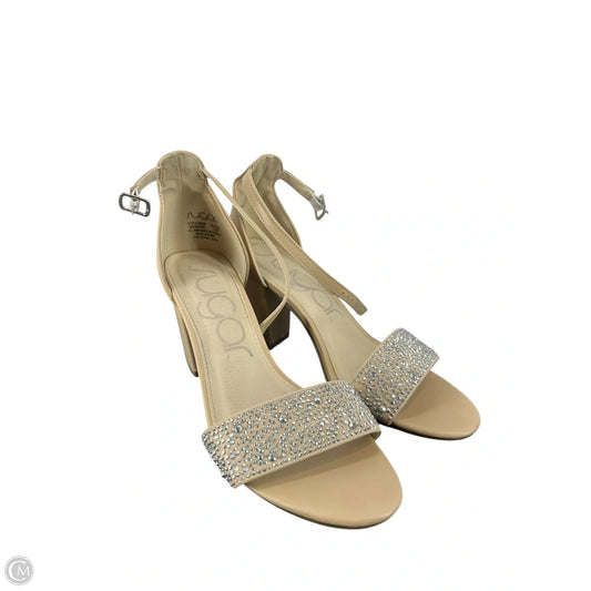 Shoes Heels Block By Sugar In Tan, Size: 7.5