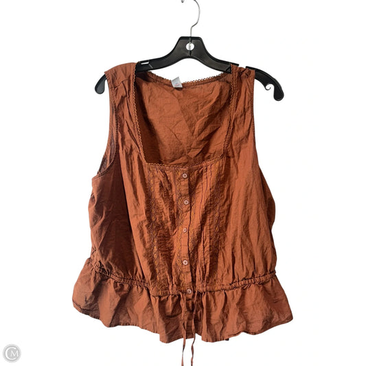 Top Sleeveless By Old Navy In Brown, Size: Xl