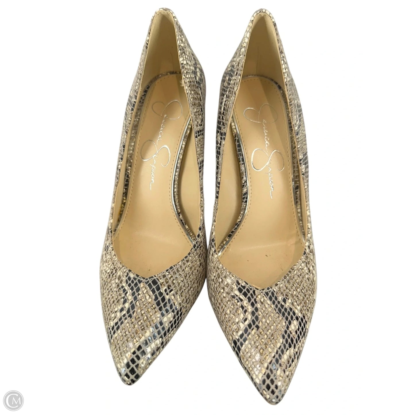 Shoes Heels Stiletto By Jessica Simpson In Snakeskin Print, Size: 6.5