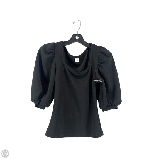 Blouse 3/4 Sleeve By Clothes Mentor In Black, Size: Xs