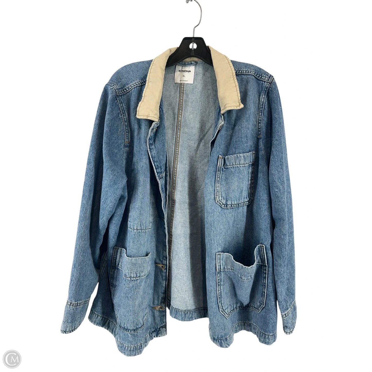 Jacket Denim By Sonoma In Blue Denim, Size: Xl