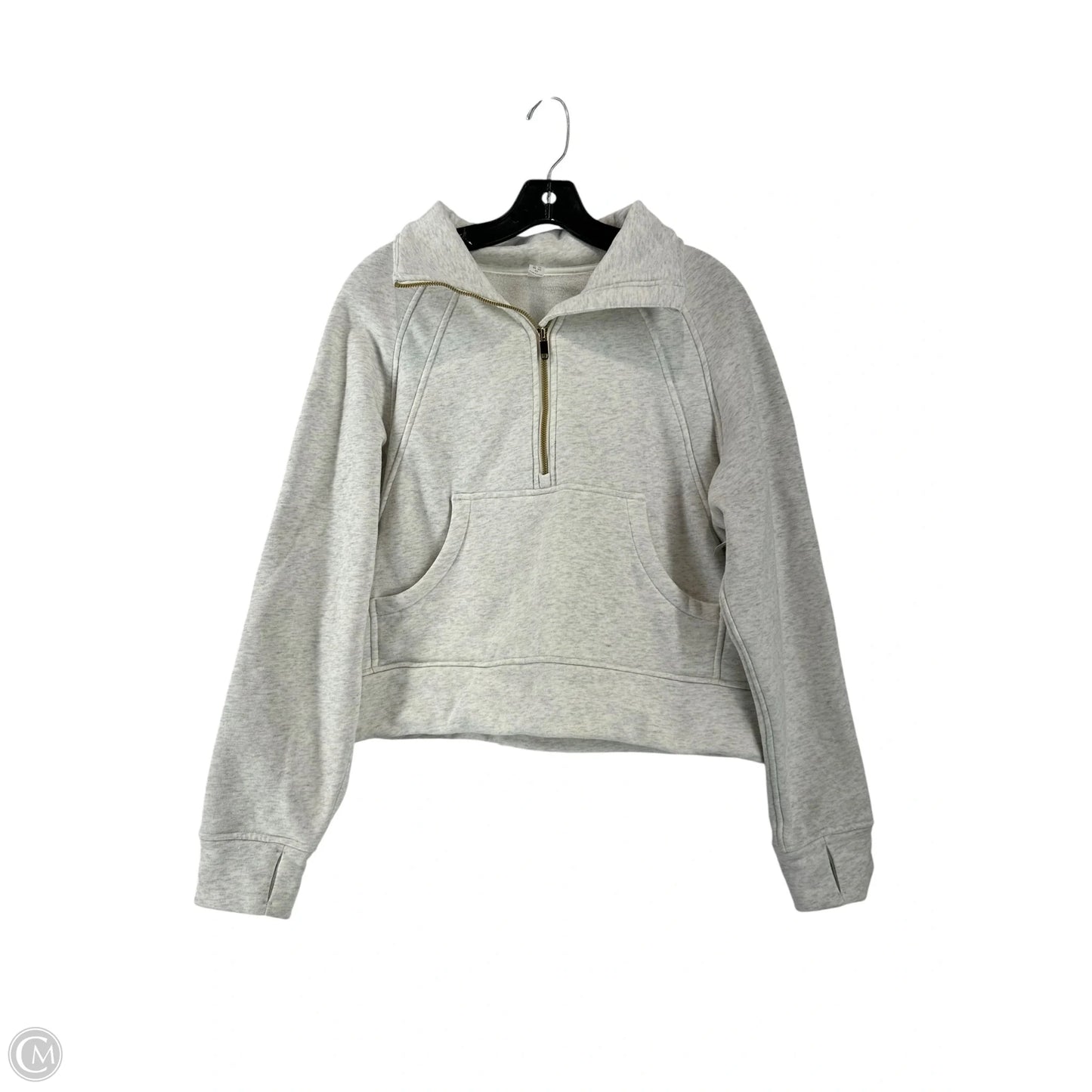 Sweatshirt Collar By Clothes Mentor In Grey, Size: M