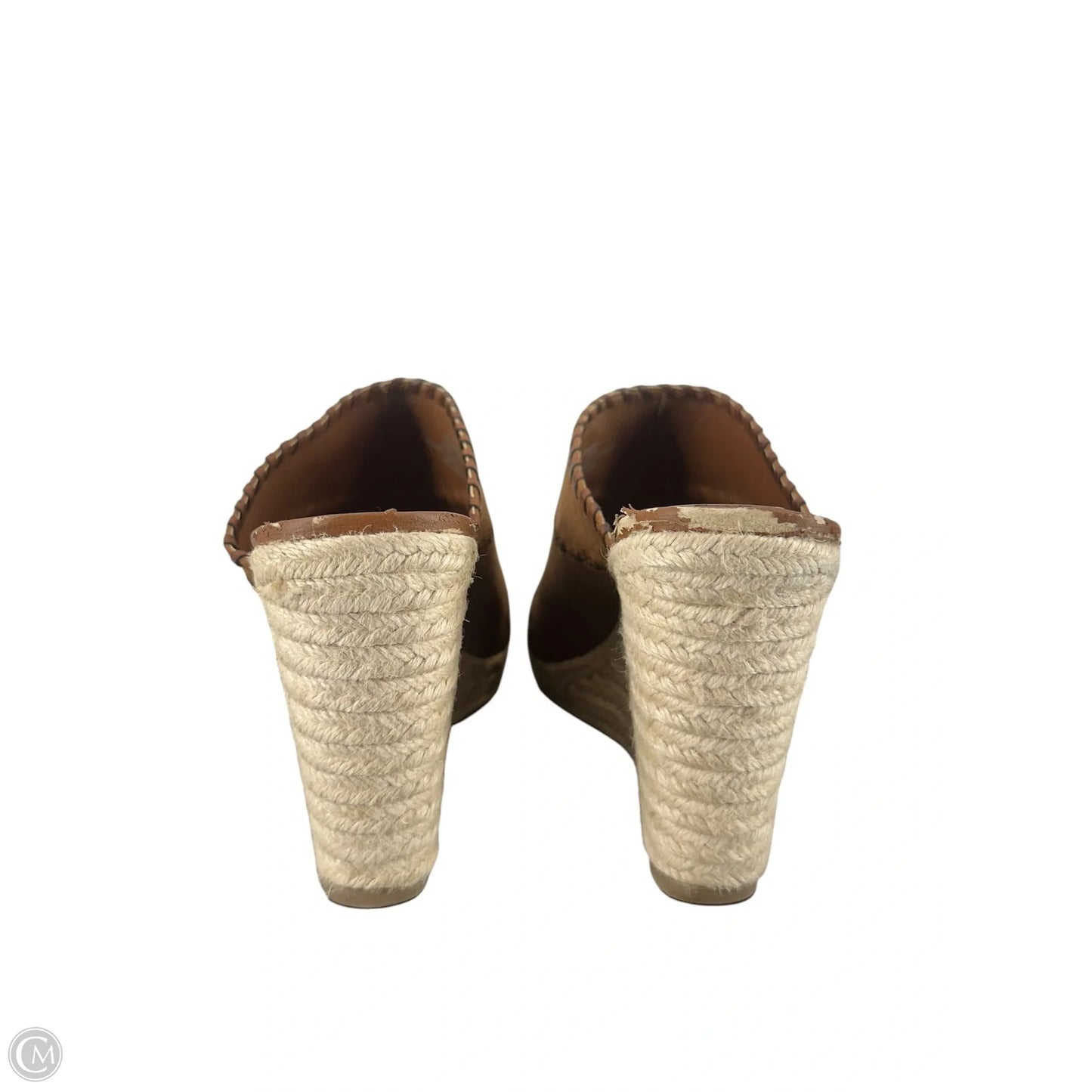 Sandals Heels Block By Crown Vintage In Brown, Size: 10