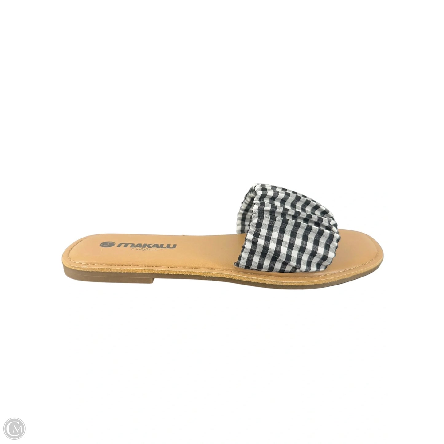 Sandals Flats By Clothes Mentor In Checkered Pattern, Size: 8.5