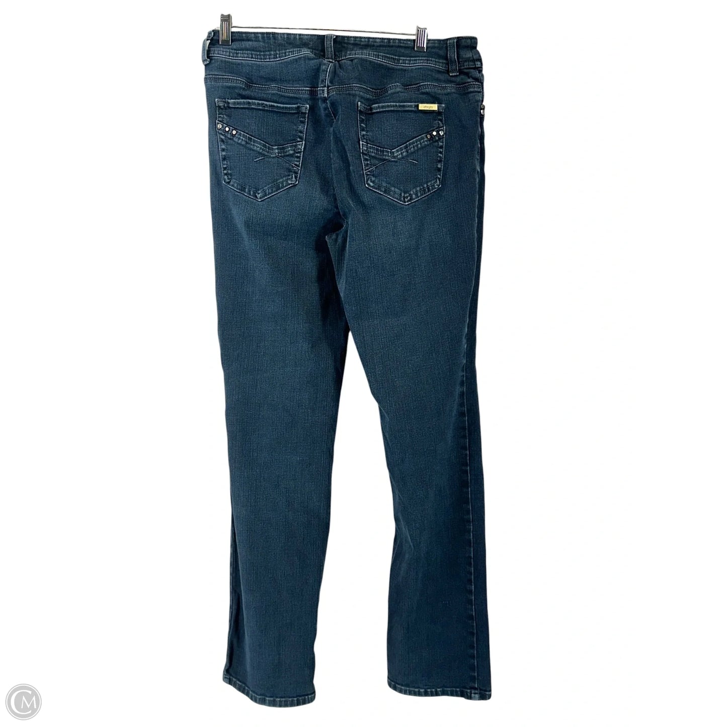 Jeans Straight By Chicos In Blue Denim, Size: 10