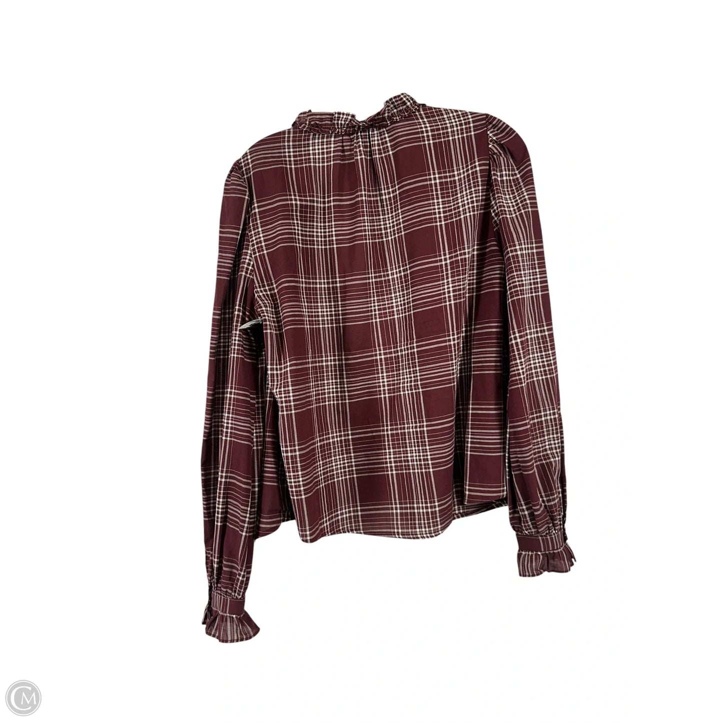 Top Long Sleeve By Evereve In Red, Size: M