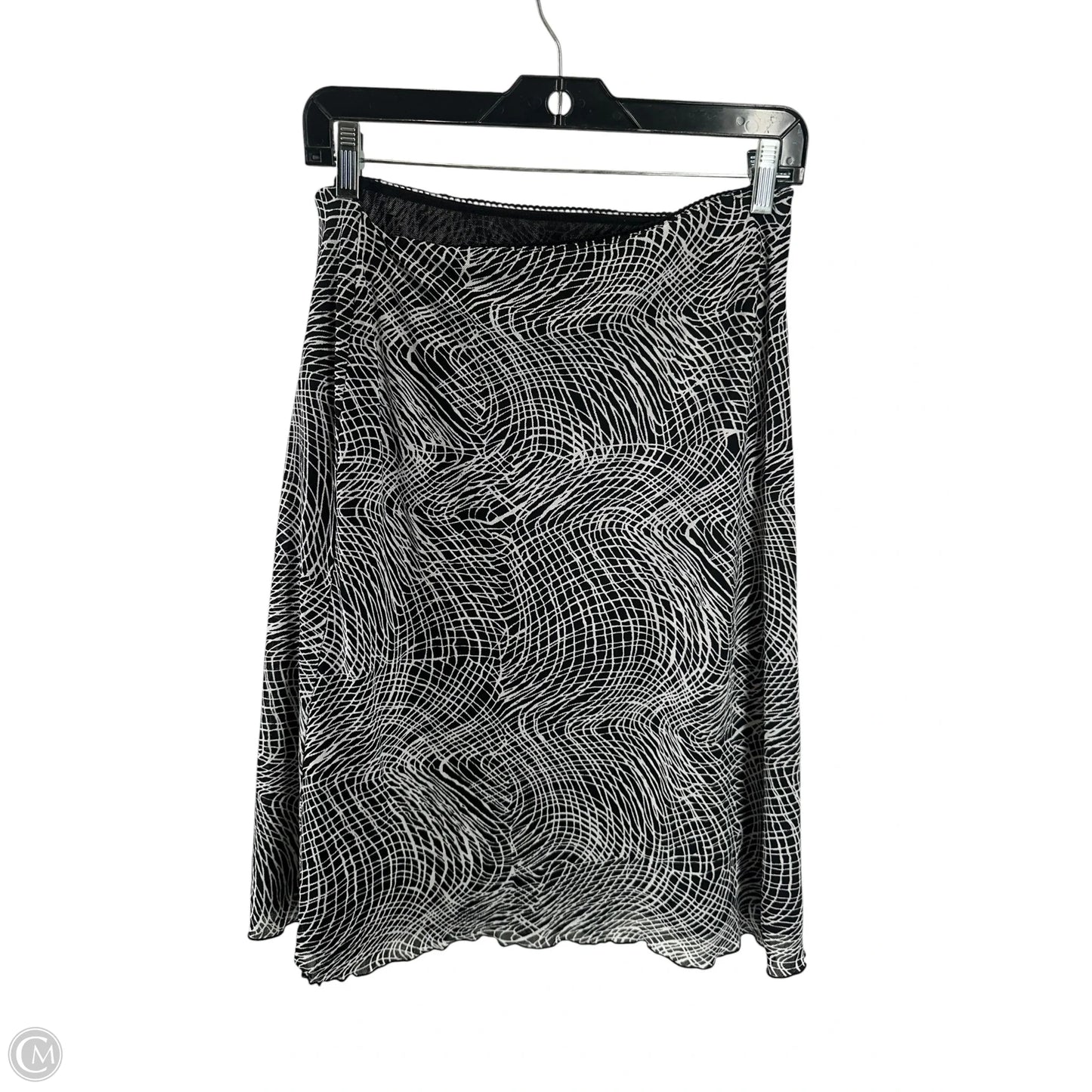 Skirt Midi By Clothes Mentor In Black & White, Size: Lp