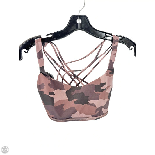 Athletic Bra By Lululemon In Camouflage Print, Size: 8