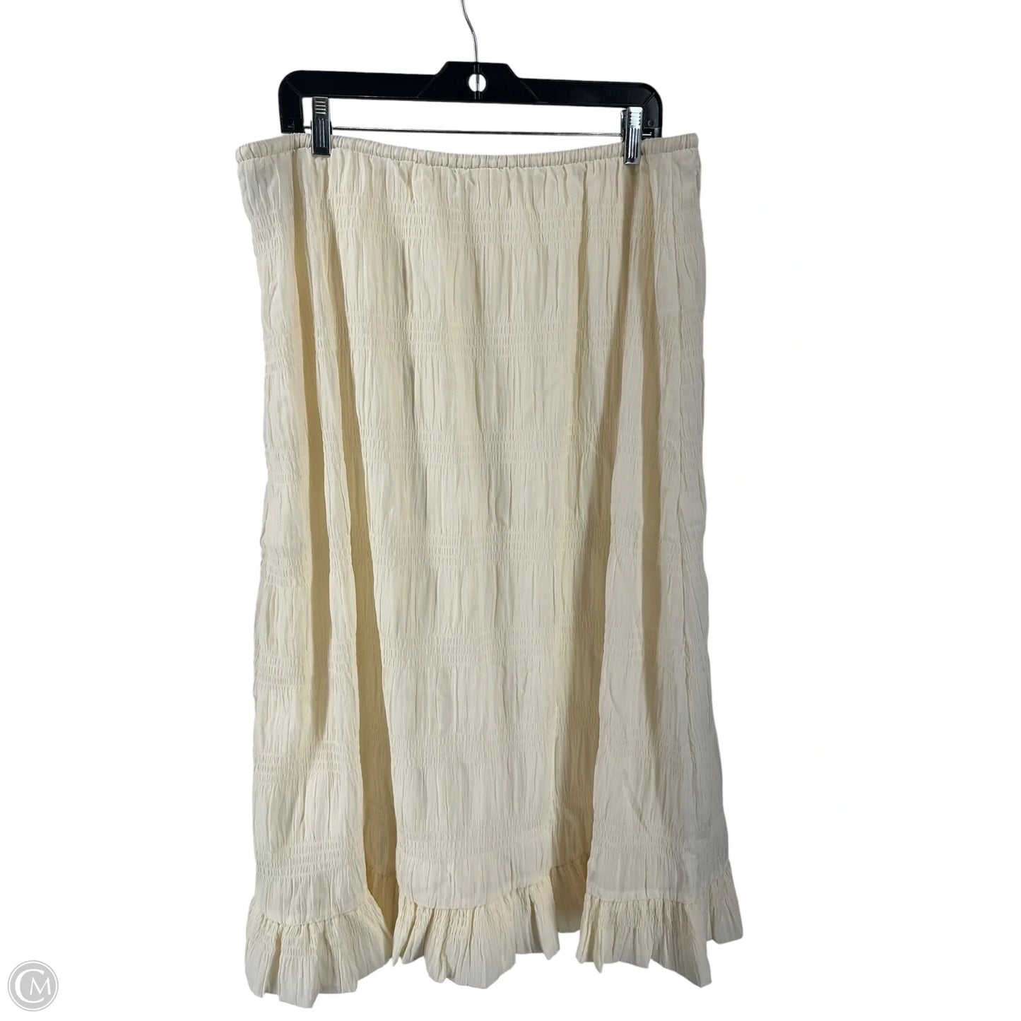 Skirt Maxi By Clothes Mentor In Cream, Size: Lp