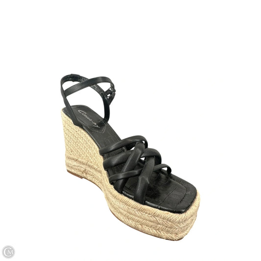 Shoes Heels Wedge By Clothes Mentor In Black, Size: 10