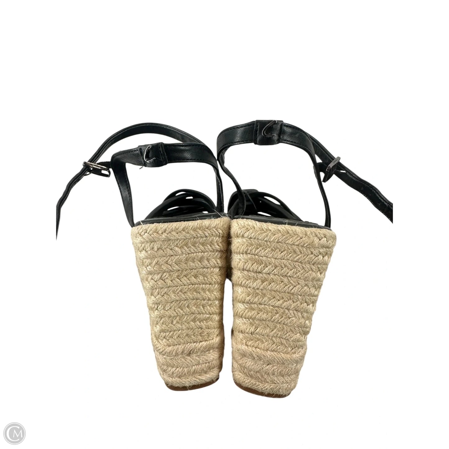 Shoes Heels Wedge By Clothes Mentor In Black, Size: 10