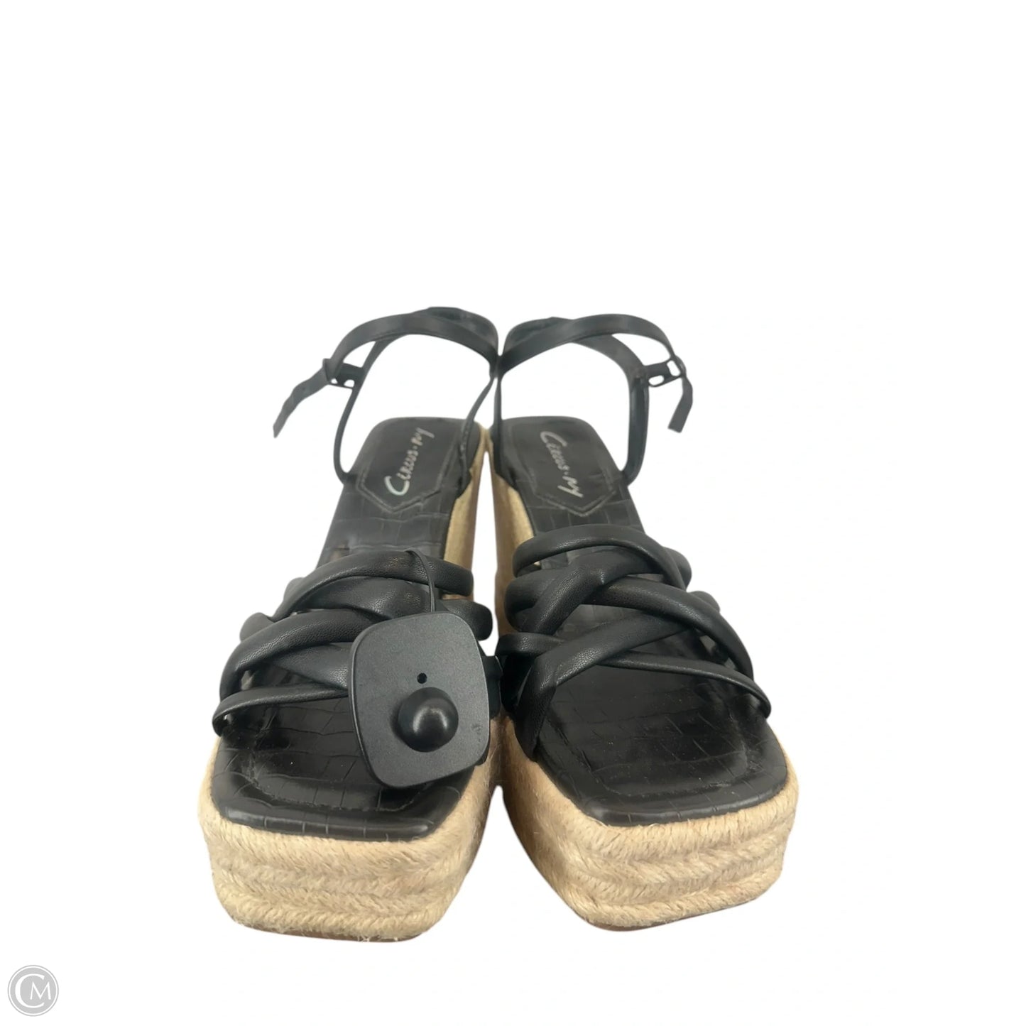 Shoes Heels Wedge By Clothes Mentor In Black, Size: 10