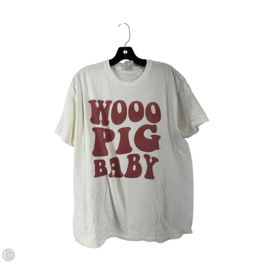 Top Short Sleeve By Comfort Colors In White, Size: L