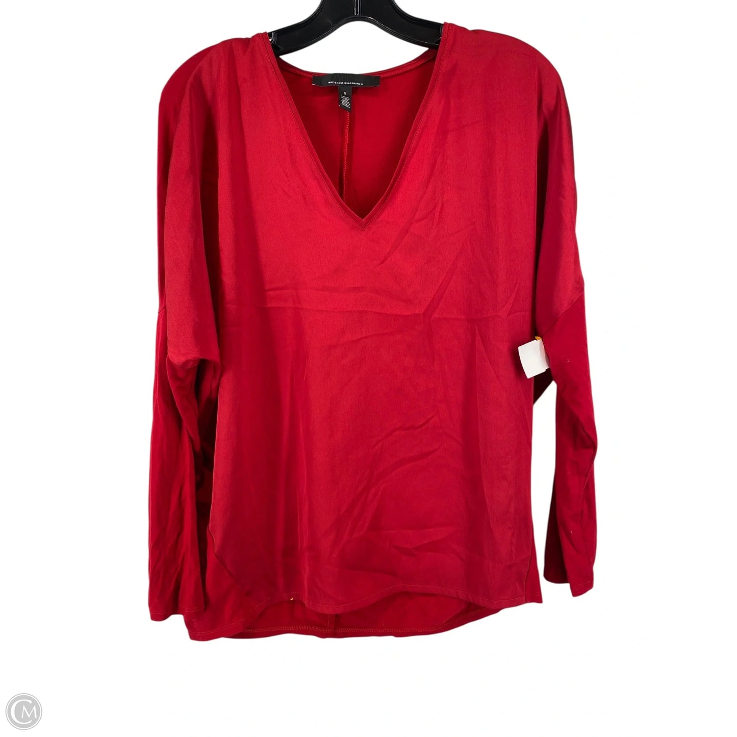Top Long Sleeve By White House Black Market In Red, Size: S