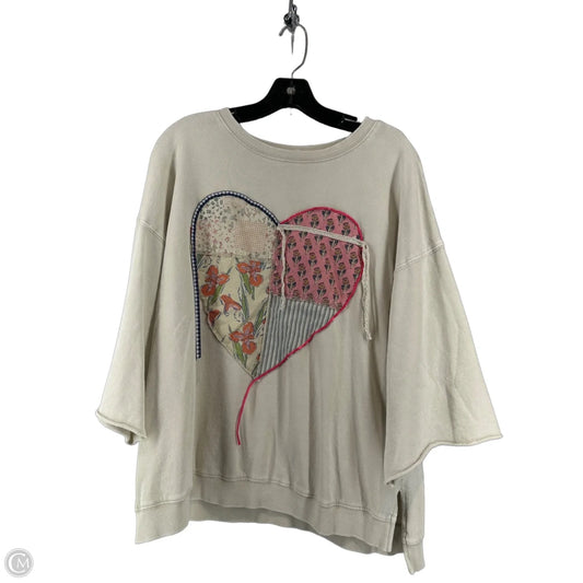 Top Short Sleeve By Easel In Tan, Size: M
