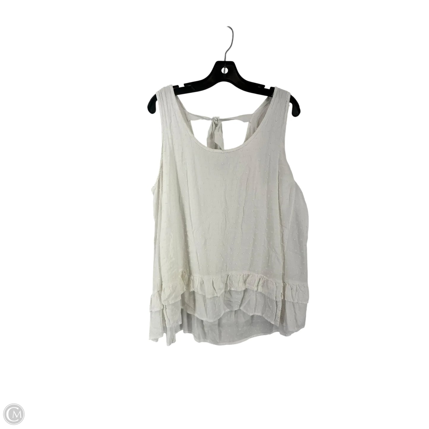 Top Sleeveless By Democracy In White, Size: Xl