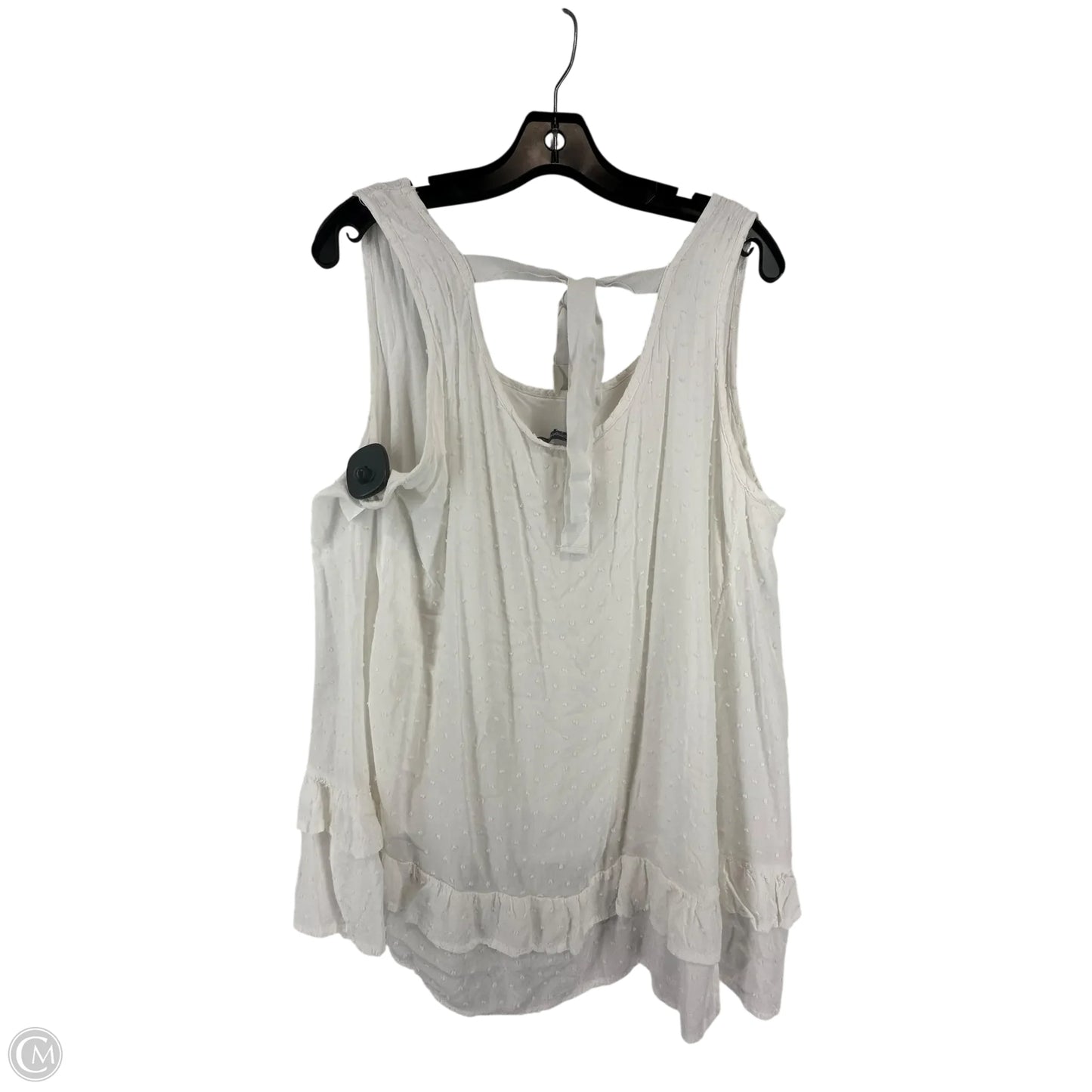 Top Sleeveless By Democracy In White, Size: Xl
