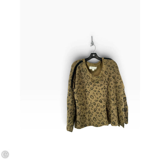 Sweater By Vintage Havana In Leopard Print, Size: S