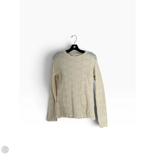 Top Long Sleeve By Gilli In Cream, Size: L