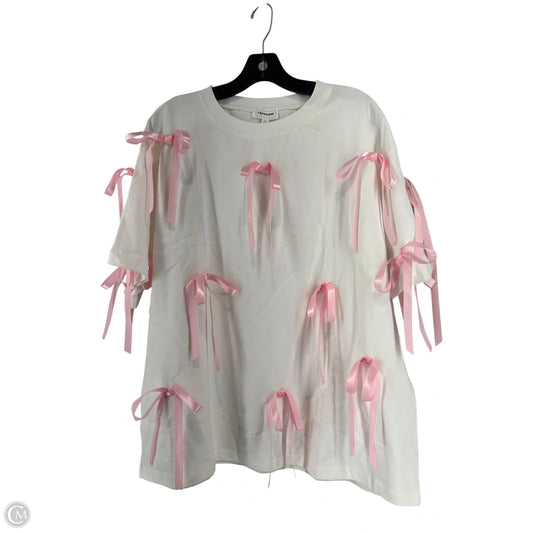 Top Short Sleeve By Clothes Mentor In White, Size: L