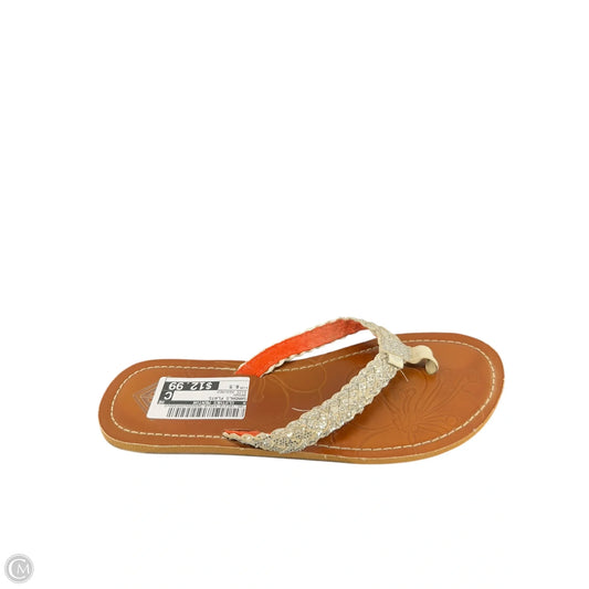 Sandals Flats By Clothes Mentor In Brown, Size: 6.5