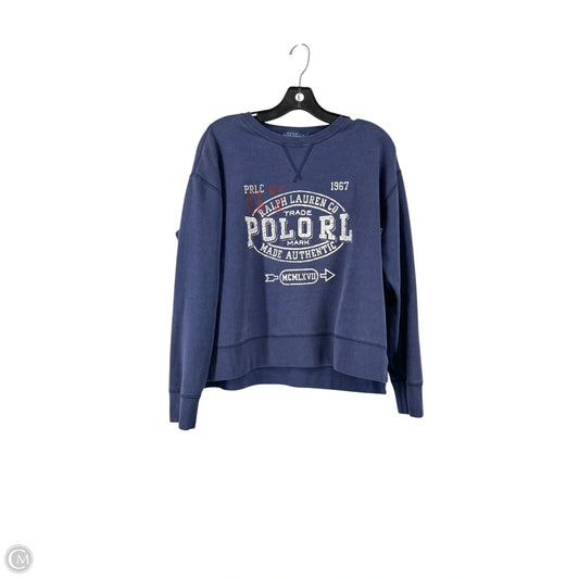 Sweatshirt Crewneck By Polo Ralph Lauren In Navy, Size: M