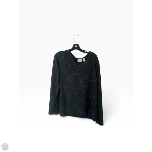 Top Long Sleeve By Chicos In Black, Size: 3x