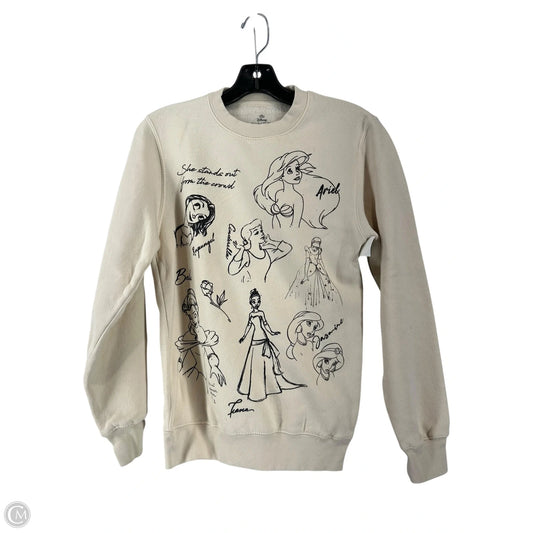 Sweatshirt Crewneck By Disney In Tan, Size: Xs