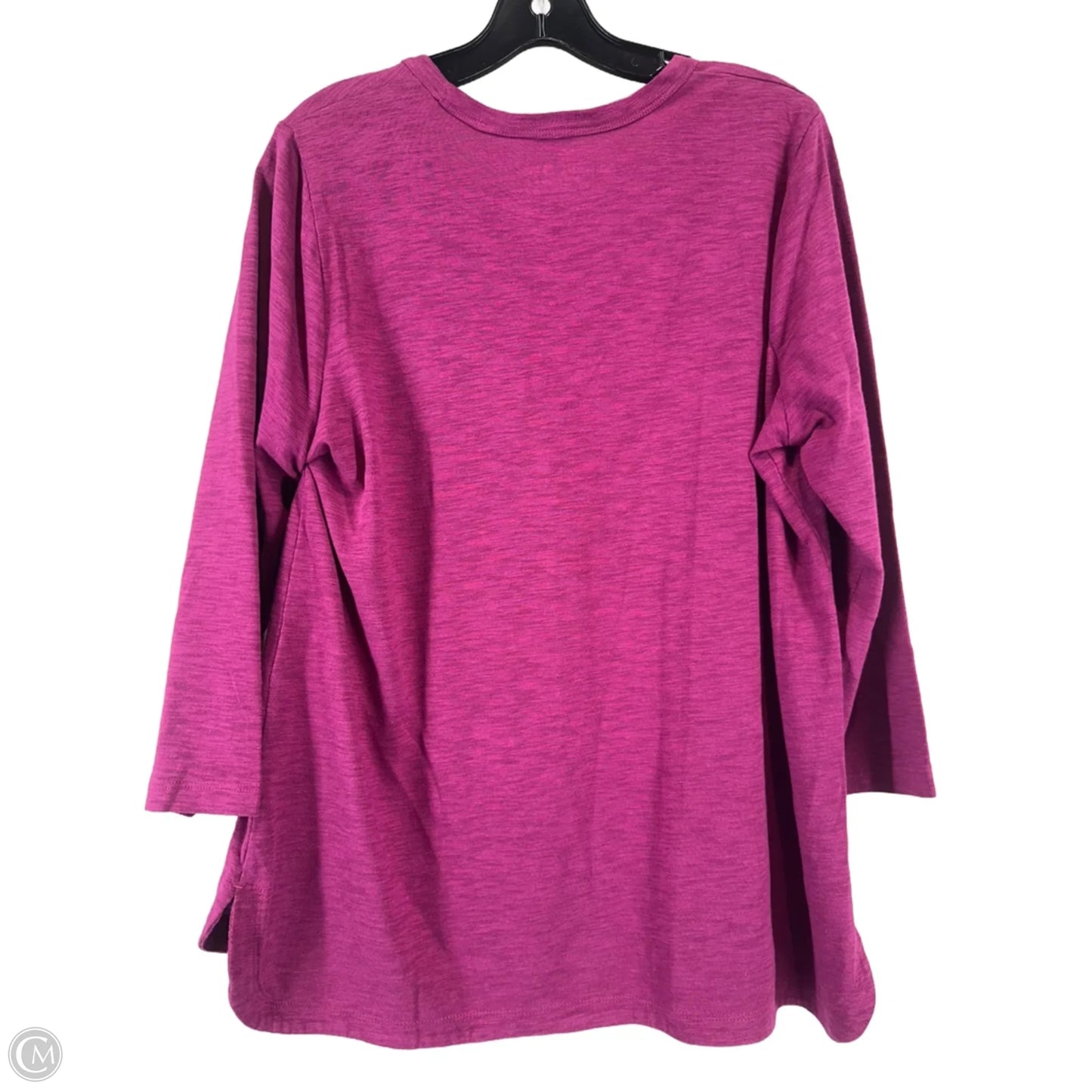 Top 3/4 Sleeve By Chicos In Purple, Size: 2