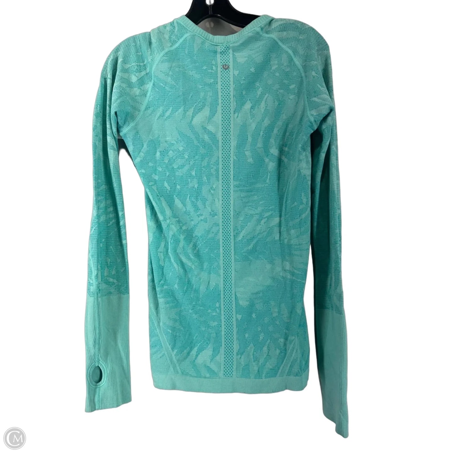 Top Long Sleeve By Lululemon In Aqua, Size: S