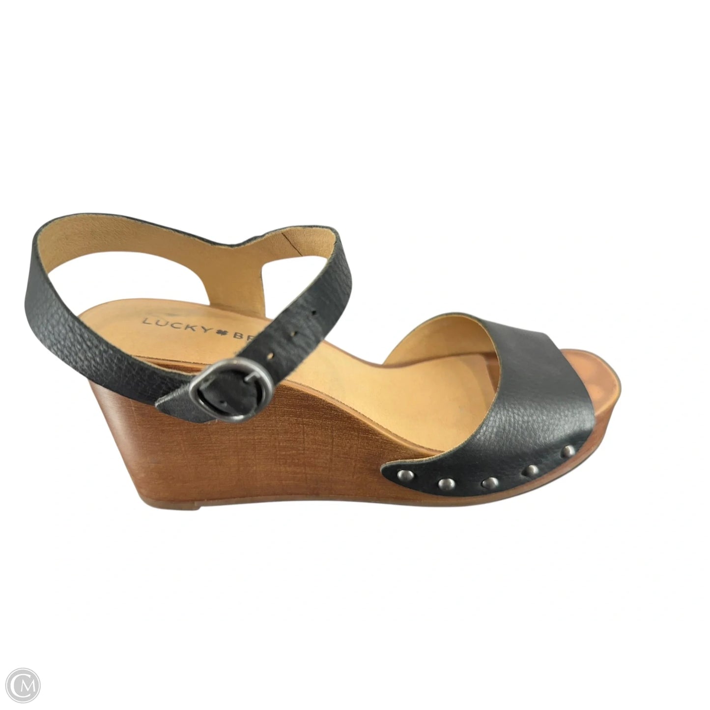 Shoes Heels Wedge By Lucky Brand In Black, Size: 8