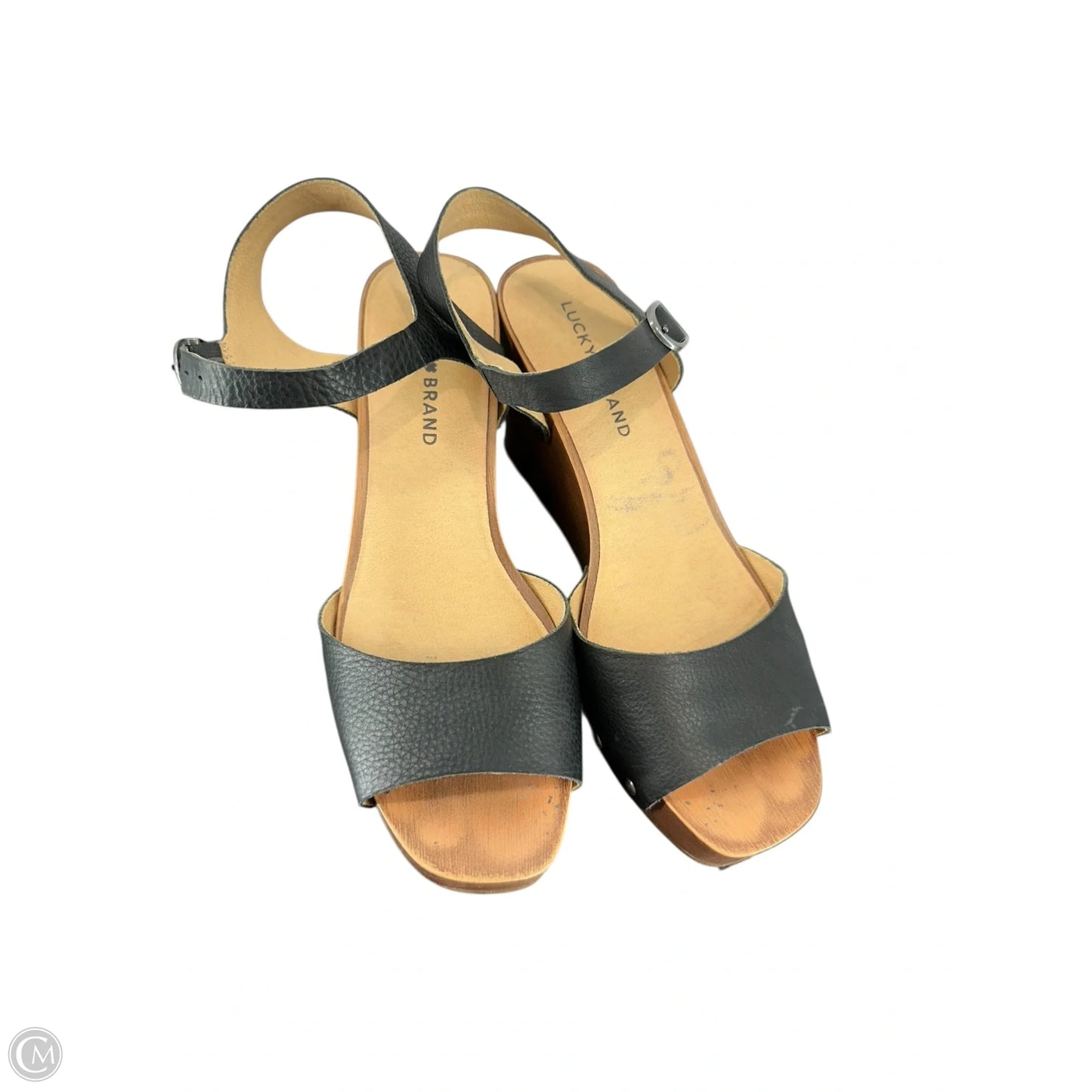 Shoes Heels Wedge By Lucky Brand In Black, Size: 8