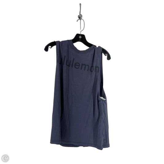 Athletic Top Short Sleeve By Lululemon In Blue, Size: M