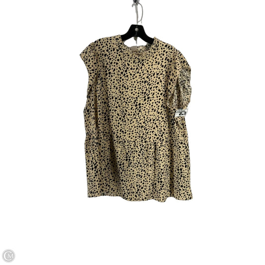 Top Sleeveless By Angashion In Animal Print, Size: 2x