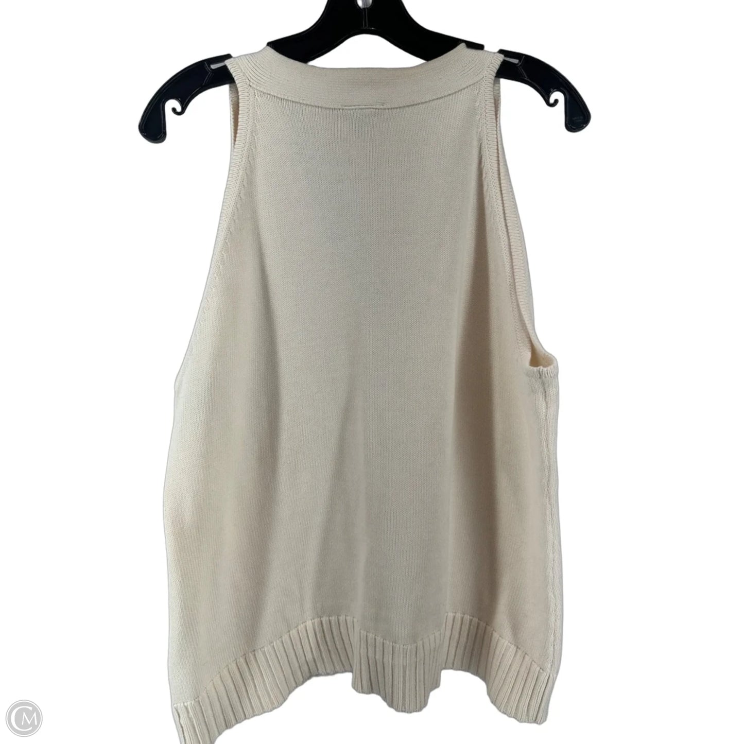 Vest Sweater By Ann Taylor In Cream, Size: Xl