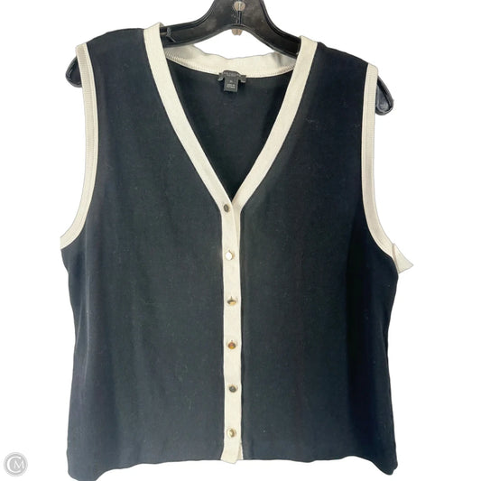 Vest Sweater By Ann Taylor In Black, Size: Xl