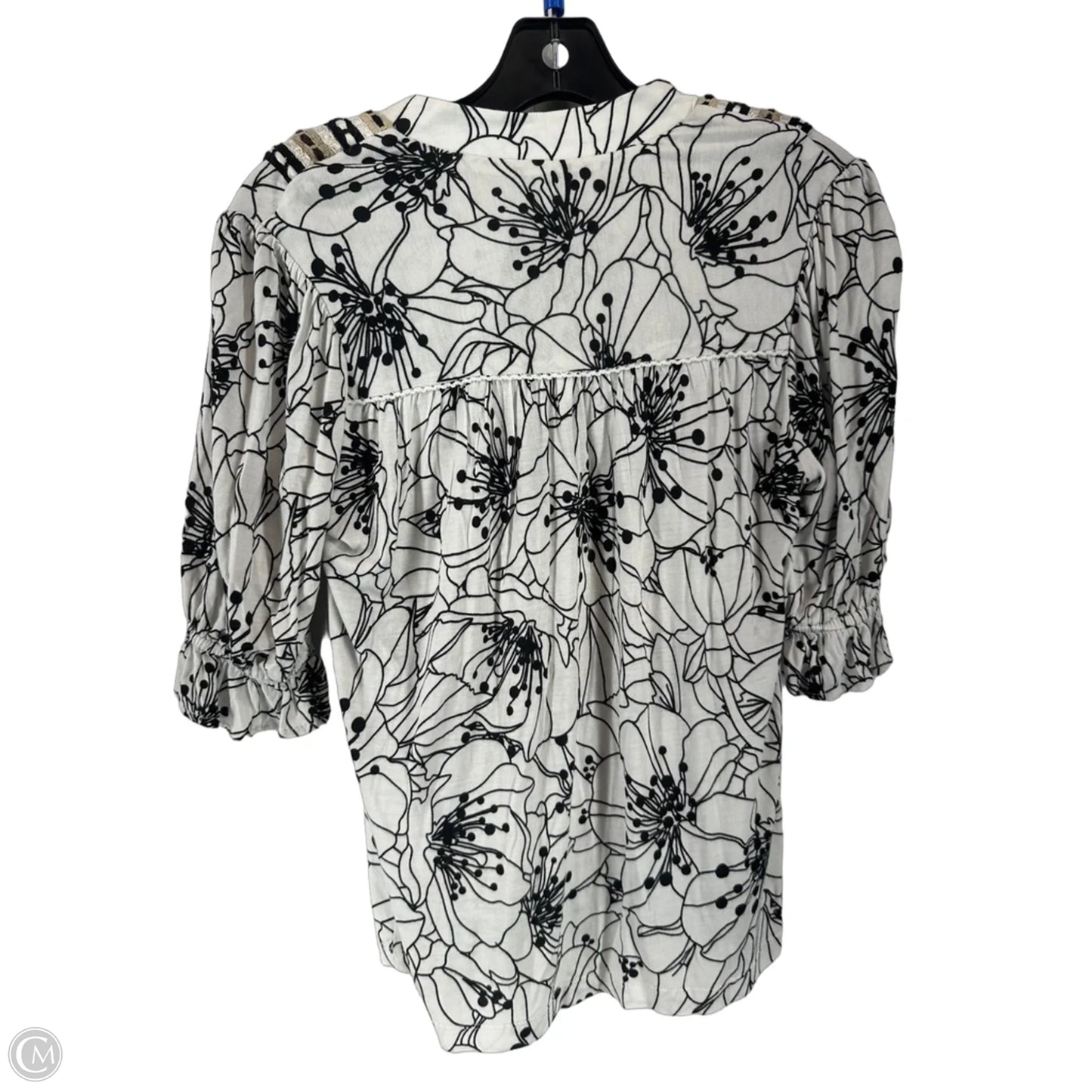 Top Short Sleeve By Blank London In Black & White, Size: Xxs