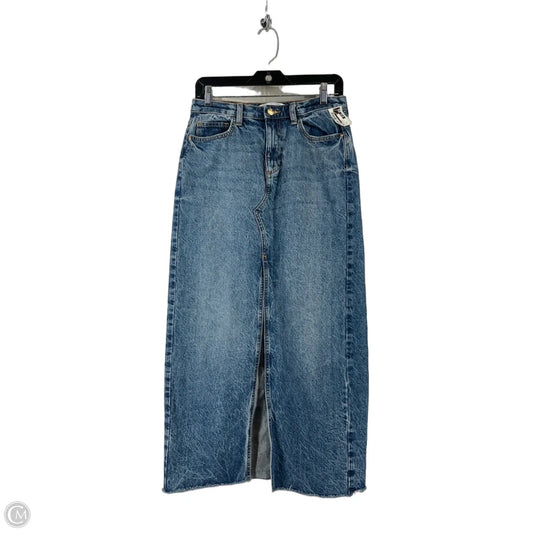 Skirt Maxi By Zara In Blue Denim, Size: S