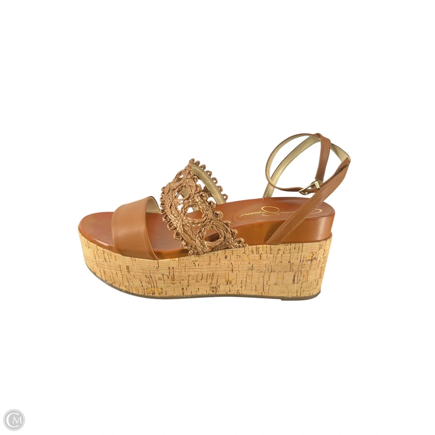Sandals Heels Platform By Jessica Simpson In Brown, Size: 8.5