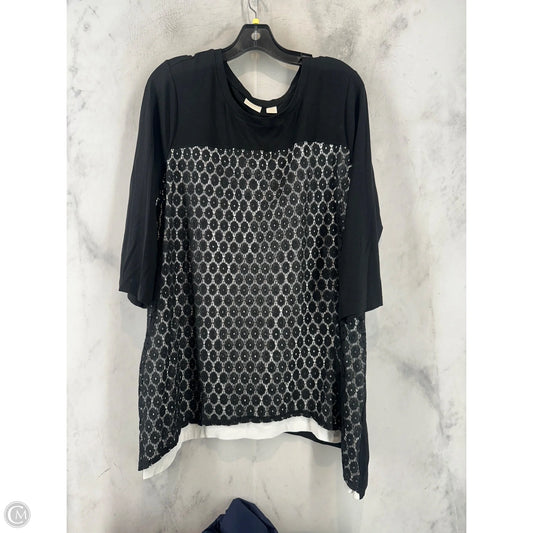 Top Long Sleeve By Chicos In Black, Size: 30