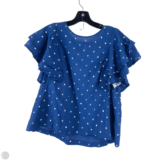 Top Short Sleeve By J. Crew In Blue, Size: L