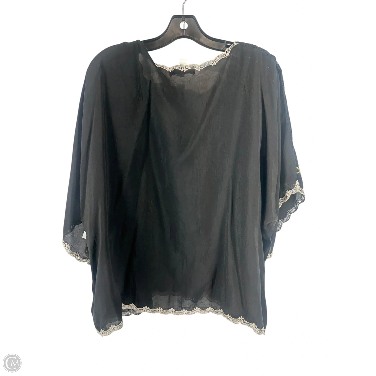Top Short Sleeve By Johnny Was In Black, Size: M