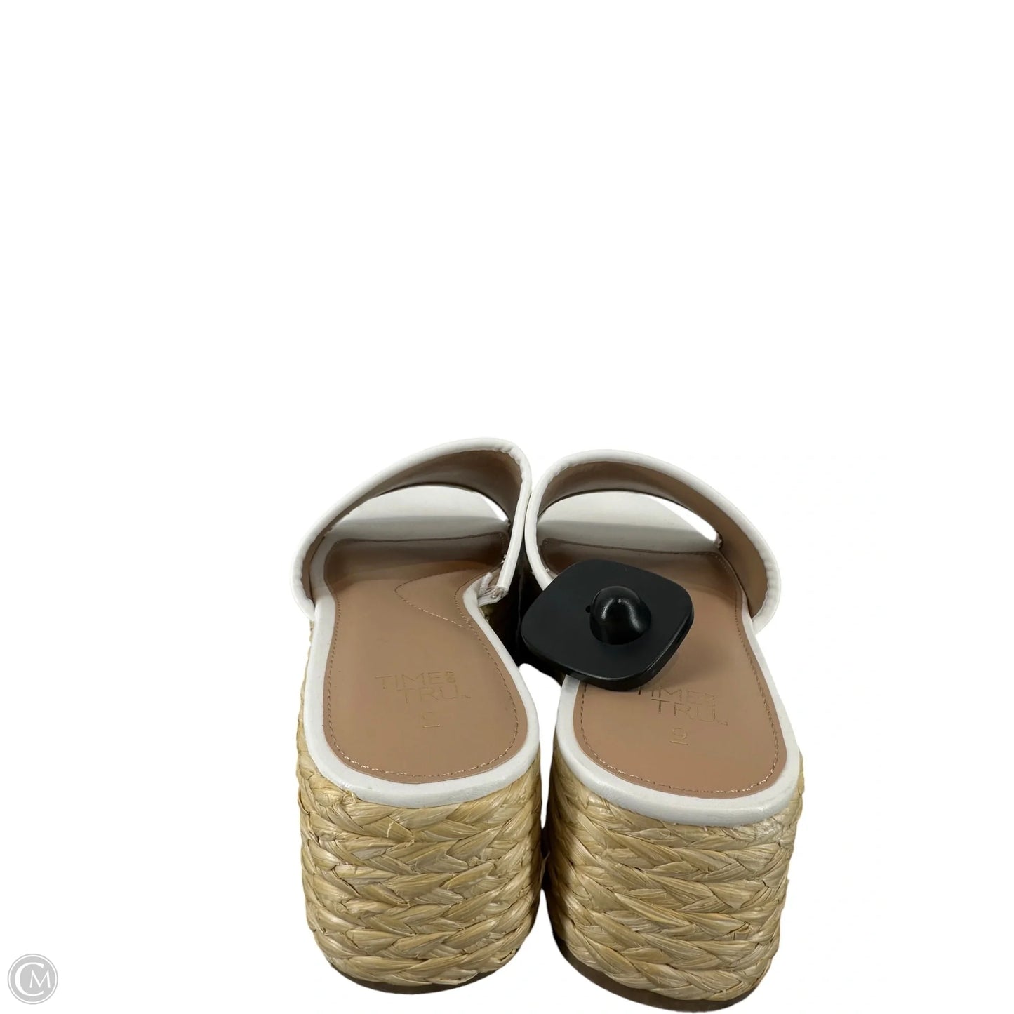 Shoes Heels Wedge By Time And Tru In White, Size: 9