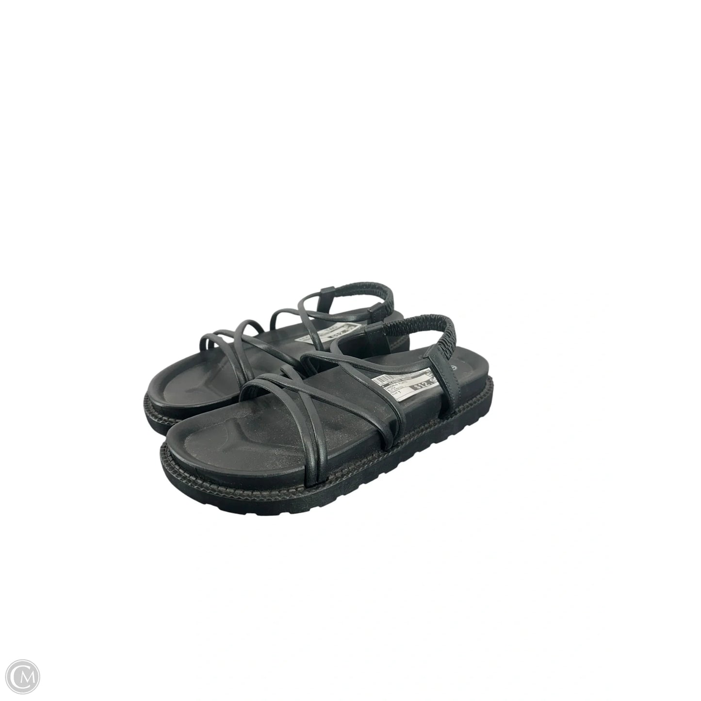 Sandals Flats By Clothes Mentor In Black, Size: 7
