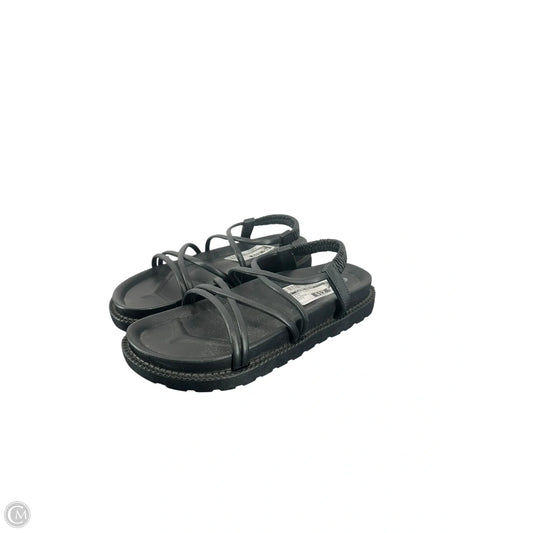 Sandals Flats By Clothes Mentor In Black, Size: 7