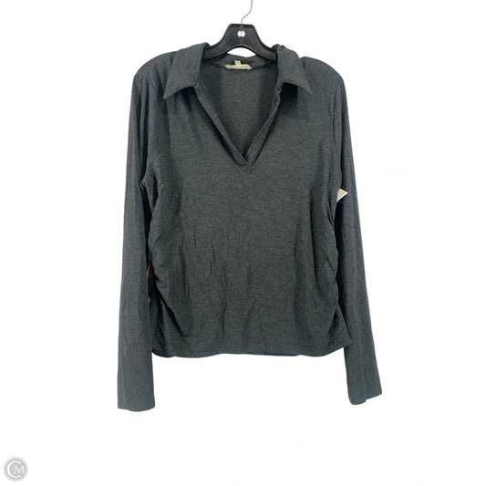 Top Long Sleeve By Madewell In Grey, Size: Xl