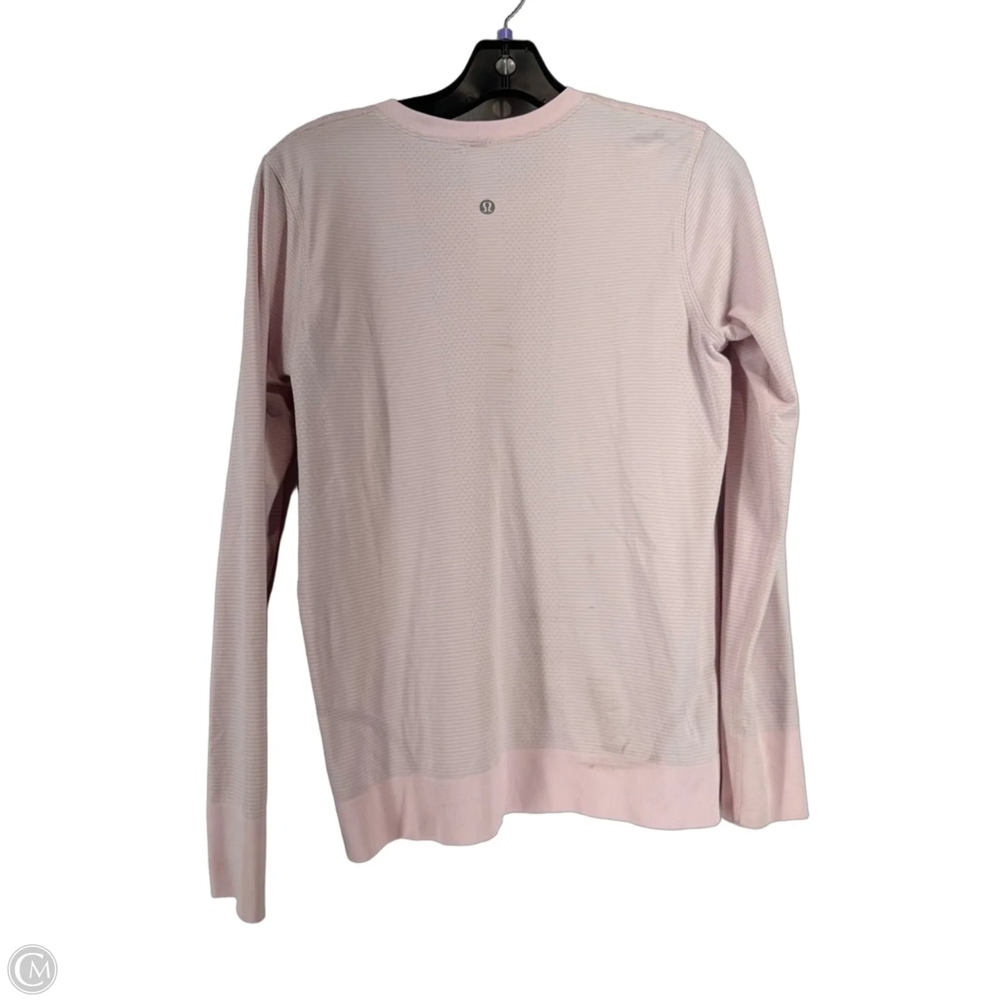Athletic Top Long Sleeve Collar By Lululemon In Pink, Size: S