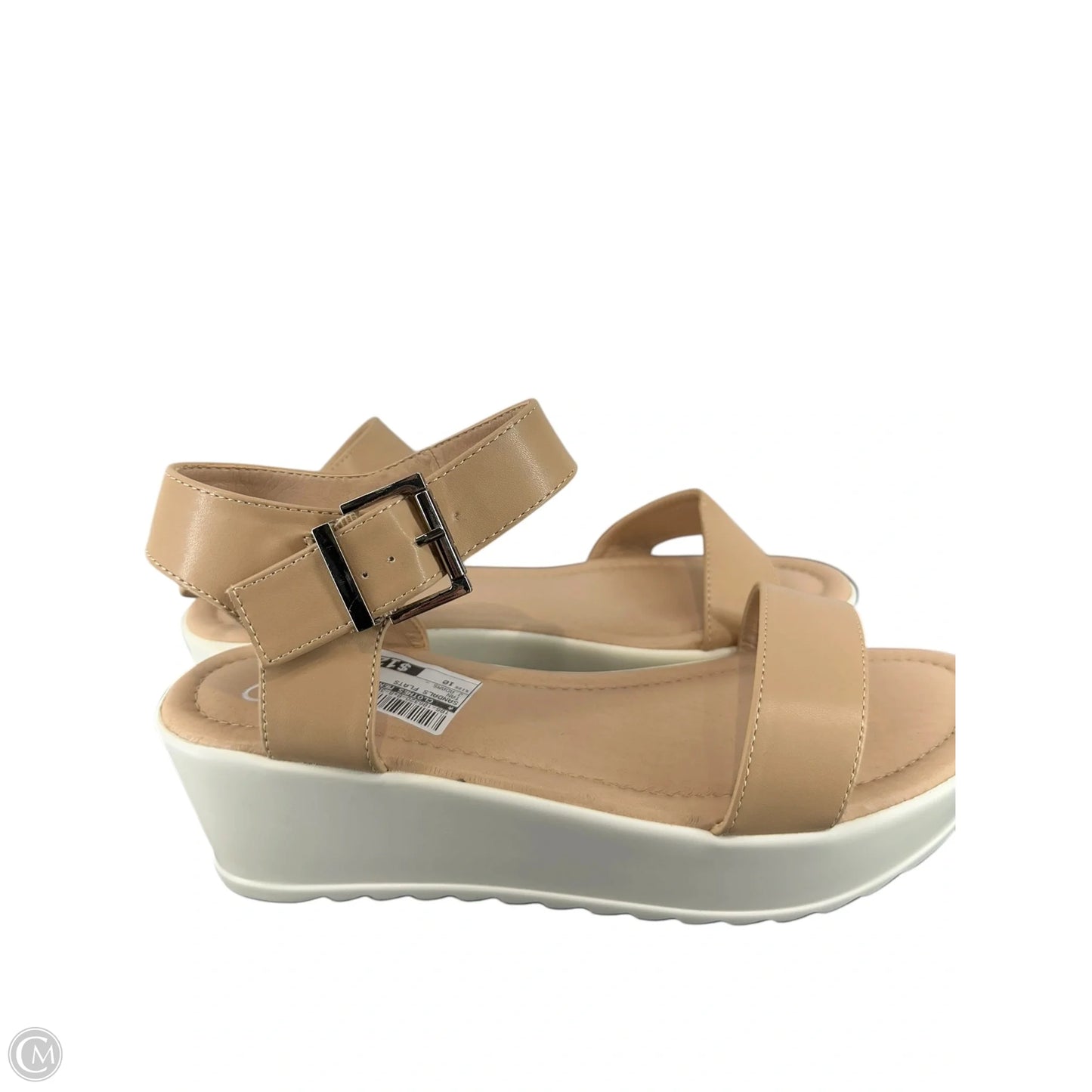 Sandals Flats By Clothes Mentor In Tan, Size: 10
